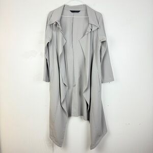 MOYURU Japan Waterfall Drape Coat Cardigan Jacket Light Grey Avant Garde